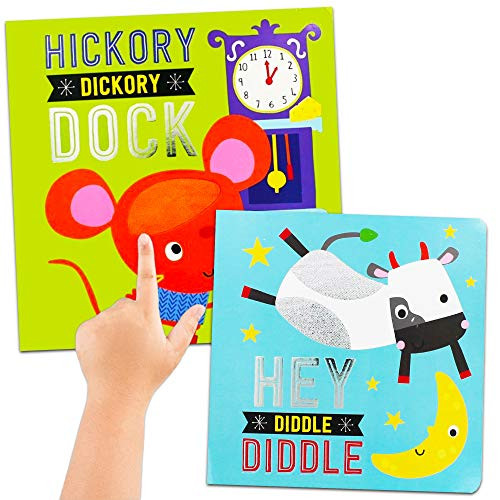 Nursery Rhyme Books Touch and Feel ~ Set of 2 Touch and Feel Board Books for Babies Toddlers Featuring Hickory Dickory Dock and Hey Diddle Diddle Nursery Rhyme Books Touch and Feel ~ Set of 2 Touch and Feel Board Books for Babies Toddlers Featuring Hickory Dickory Dock and Hey Diddle Diddle