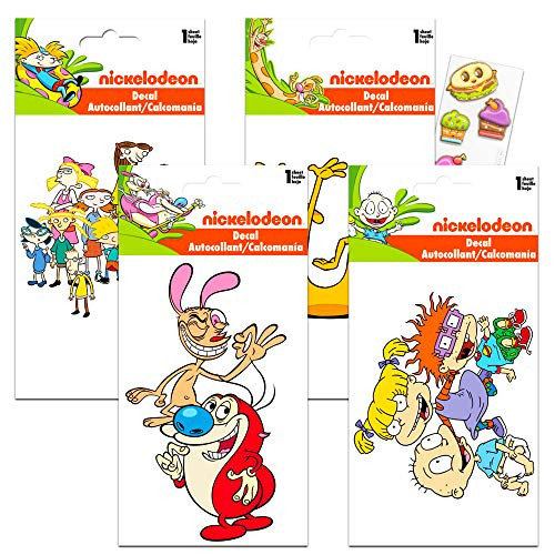 Retro Nickelodeon Decals for Cars Walls Ultimate Set - Bundle Includes 4 Premium Nickelodeon Decal Stickers for Laptop, Car, MacBook (Rugrats, Ren and Stimpy, Catdog, and Hey Arnold)