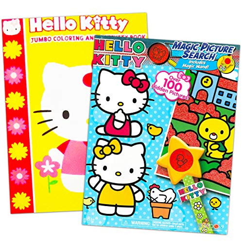 Look and Find Book Set -- Hello Kitty Picture Search Books for Children and Bonus Hello Kitty Coloring Book Bundle (Hello Kitty Activity Book)