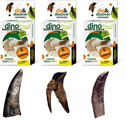 Geoworld Dino Teeth and Claw Replica Dig and Discover Bundle (Set 2)