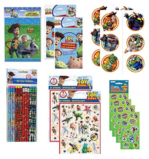 Party Bundle Toy Story Birthday Party Supply Favors includes Loot Bags, Tattoos, Stickers, Pencils Party Bundle Toy Story Birthday Party Supply Favors includes Loot Bags, Tattoos, Stickers, Pencils