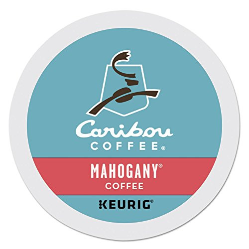 Caribou Coffee Mahogany, Single-Serve Keurig K-Cup Pods, Dark Roast Coffee, 96 Count