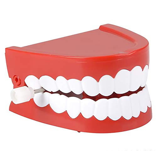 The Dreidel Company Wind Up Teeth Chomping & Chattering Teeth Toys for Kids Birthday Party Favors, Novelty and Gag Gifts, 2.5" Inches (Single)
