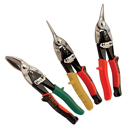 10" Aviation Snip Set, 10" Left Offset Aviation Snips, 10" Straight Aviation Snips, 10" Right Offset Aviation Snips, 3Piece