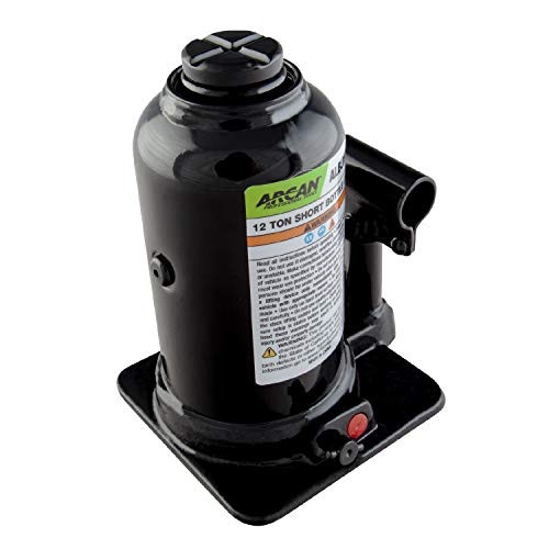 Arcan 12-Ton Capacity, Low-Profile Short Bottle Jack (ALBJ12S)