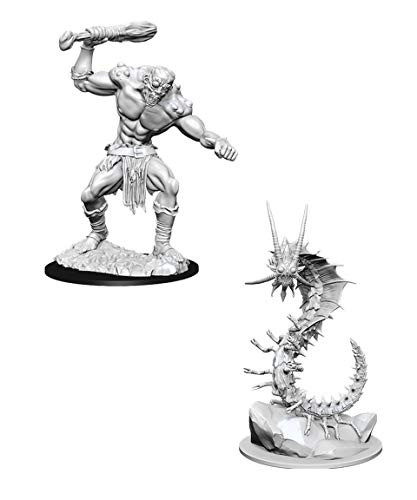 Dungeons & Dragons Nolzur's Marvelous Unpainted Miniatures Bundle: Fomorian W6 + Adult Remorhaz W6