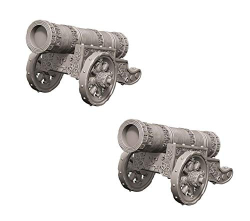 Wiz Kids Deep Cuts Unpainted Miniatures Bundle: Large Cannon W9 x2