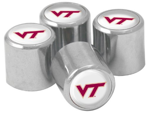 NCAA Virginia Tech Hokies Metal Tire Valve Stem Caps, 4-Pack