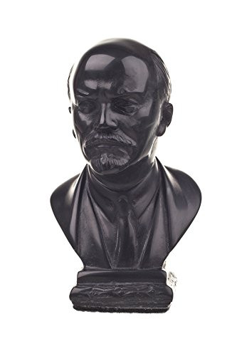 danila-souvenirs Soviet Russian USSR Leader Vladimir Lenin Stone Bust Statue Sculpture 4.1'' Black