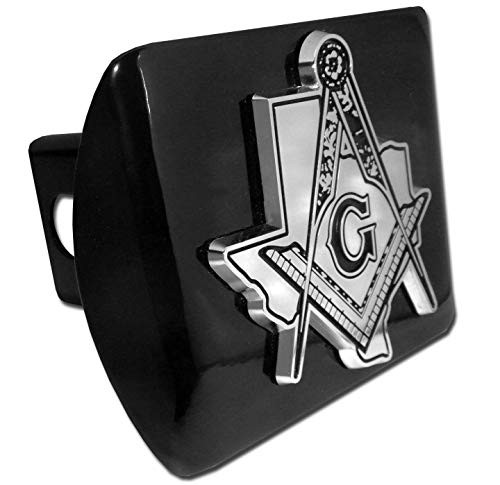 Elektroplate Masonic Square and Compasses Texas Black All Metal Hitch Cover Elektroplate Masonic Square and Compasses Texas Black All Metal Hitch Cover