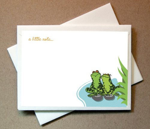 Frog Note Cards (24 Non-foldover Cards and Envelopes)