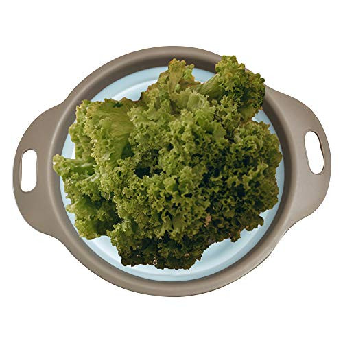 Collapsible Foldable Colander Silicone Kitchen Strainer Green Grey Perfect for Draining Pasta Vegetable fruit