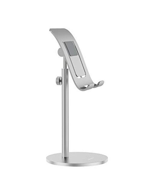 Adjustable Phone Stand / Tablet Stand by tobeNtech - Adjustable Angle Height, Sturdy All Aluminum Alloy Phone Holder - Compatible with All Mobile Phones and Tablets up to 12.9 inch Screen (Sliver) Adjustable Phone Stand / Tablet Stand by tobeNtech - Adjustable Angle Height, Sturdy All Aluminum Alloy Phone Holder - Compatible with All Mobile Phones and Tablets up to 12.9 inch Screen (Sliver)
