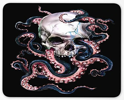 Beautiful Octopus Skull Personalized Mouse Pad Anti-Slip Rectangle Gaming Mouse Pads