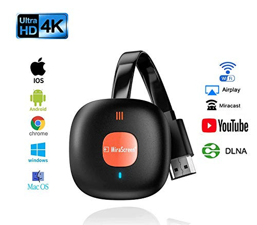 4K HDMI Wireless Display Dongle Adapter, HD Wireless Adapter, WiFi Streaming Video Receiver for iPhone/iPad/iOS/Android/PC/MacOS to TV/Projector/Monitor, Support Miracast, DLNA, Airplay.Mirror Screen