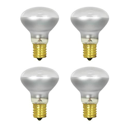 40W R14 Reflector Light Bulb, E17 Intermediate Base, 280 Lumens, Dimmable, 120V, (4 Pack)