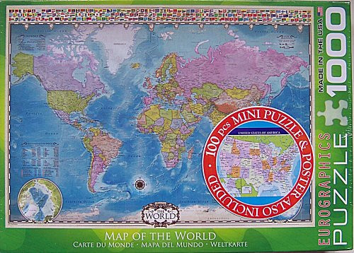 EuroGraphics Map of the World 1000 Piece Jigsaw Puzzle
