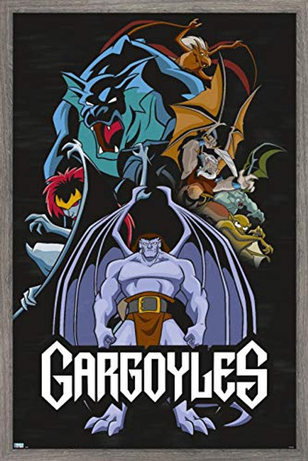 Trends International Disney Gargoyles - Group Wall Poster, 22.375" x 34", Barnwood Framed Version Trends International Disney Gargoyles - Group Wall Poster, 22.375" x 34", Barnwood Framed Version