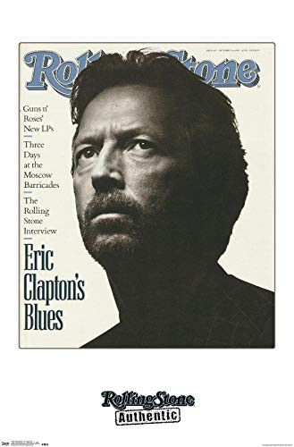 Trends International Rolling Stone Magazine - Eric Clapton 91, 14.725" x 22.375", Premium Unframed