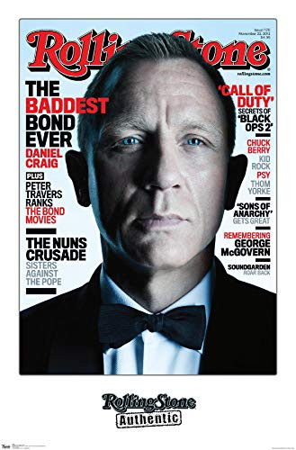 Trends International Rolling Stone Magazine - Daniel Craig 12, 14.725" x 22.375", Premium Unframed