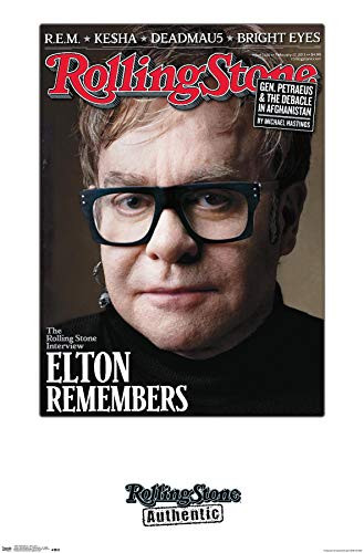 Trends International Rolling Stone Magazine - Elton John, 14.725" x 22.375", Premium Unframed