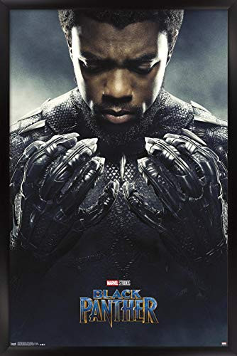 Trends International MCU Marvel Cinematic Universe Panther One Sheet, 14.725" x 22.375", Black Framed Version
