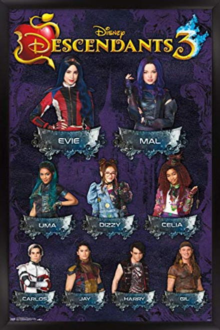 Trends International Disney Descendants 3 - Grid, 14.725" x 22.375", Black Framed Version Trends International Disney Descendants 3 - Grid, 14.725" x 22.375", Black Framed Version
