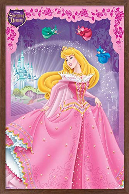 Trends International Disney Sleeping Beauty, 14.725" x 22.375", Mahogany Framed Version Trends International Disney Sleeping Beauty, 14.725" x 22.375", Mahogany Framed Version