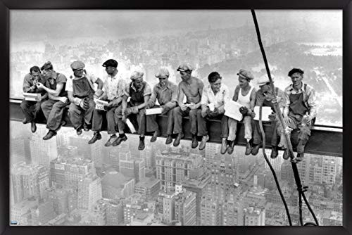 Trends International Lunching on a Crossbeam Wall Poster, 14.725" x 22.375", Black Framed Version Trends International Lunching on a Crossbeam Wall Poster, 14.725" x 22.375", Black Framed Version