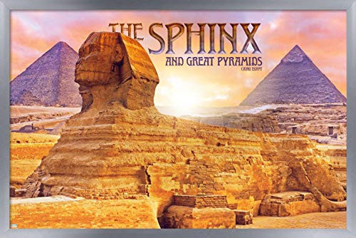 Trends International The Sphinx and Pyramids Wall Poster, 14.725" x 22.375", Silver Framed Version Trends International The Sphinx and Pyramids Wall Poster, 14.725" x 22.375", Silver Framed Version