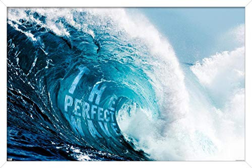 Trends International The Perfect Wave Wall Poster, 14.725" x 22.375", White Framed Version Trends International The Perfect Wave Wall Poster, 14.725" x 22.375", White Framed Version