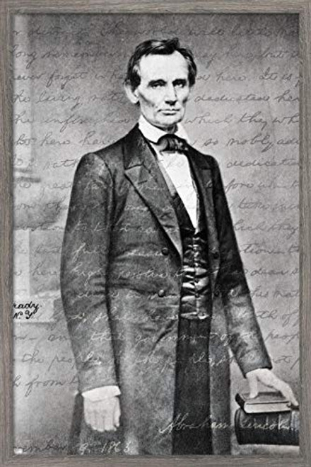 Trends International Wall Poster Abraham Lincoln, 14.725" x 22.375", Barnwood Framed Version Trends International Wall Poster Abraham Lincoln, 14.725" x 22.375", Barnwood Framed Version
