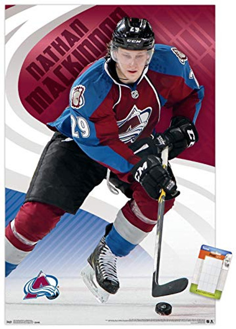 Trends International Poster Mount NHL Colorado Avalanche - Nathan MacKinnon, 14.725" x 22.375", Premium Poster & Mount Bundle Trends International Poster Mount NHL Colorado Avalanche - Nathan MacKinnon, 14.725" x 22.375", Premium Poster & Mount Bundle