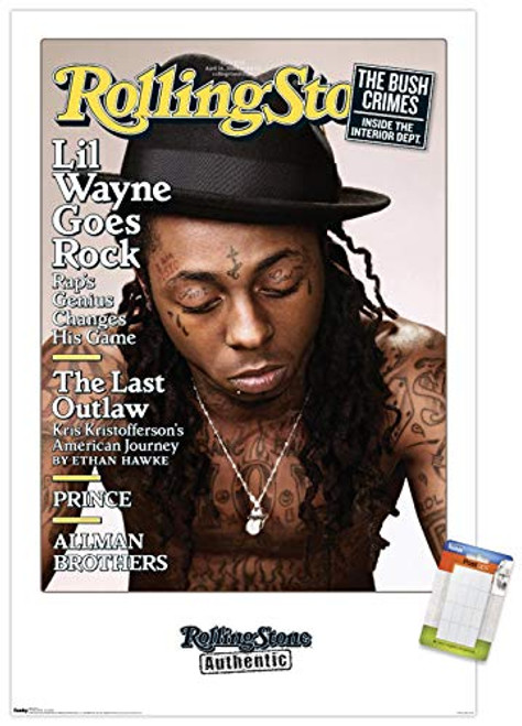 Trends International Poster Mount Rolling Stone Magazine - Lil Wayne, 14.725" x 22.375", Premium Poster & Mount Bundle Trends International Poster Mount Rolling Stone Magazine - Lil Wayne, 14.725" x 22.375", Premium Poster & Mount Bundle