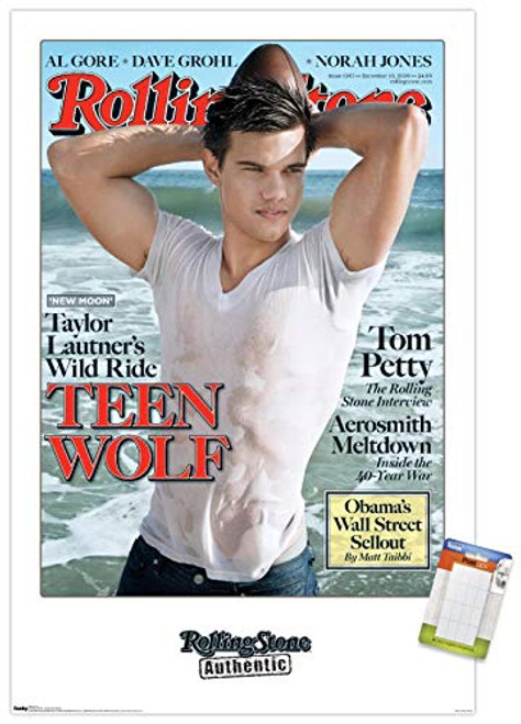 Trends International Poster Mount Rolling Stone Magazine - Taylor Lautner 09, 14.725" x 22.375", Premium Poster & Mount Bundle