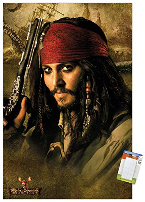Trends International Poster Mount Disney Pirates of The Caribbean: Dead Man's Chest - Johnny Depp, 14.725" x 22.375", Premium Poster & Mount Bundle Trends International Poster Mount Disney Pirates of The Caribbean: Dead Man's Chest - Johnny Depp, 14.725" x 22.375", Premium Poster & Mount Bundle