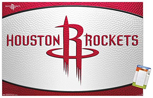 Trends International Poster Mount NBA Houston Rockets - Logo, 22.375" x 34", Premium Poster & Mount Bundle
