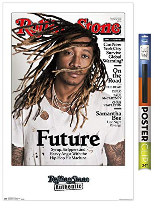 Trends International Poster Clip Rolling Stone Magazine - Future 16, 22.375" x 34", Premium Poster & Clip Bundle Trends International Poster Clip Rolling Stone Magazine - Future 16, 22.375" x 34", Premium Poster & Clip Bundle