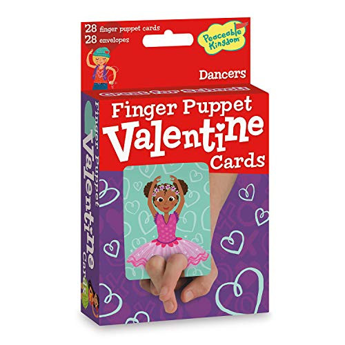 PEACEABLE KINGDOM Valentine Dancers Finger Puppet, 1 EA