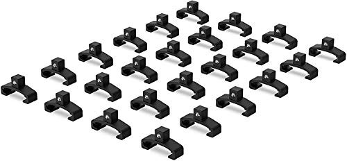 1/4-inch Drive Black Spring Loaded Ball Bearing Socket Clips for Use with Olsa Socket Holders | 24-Pack (1/4-inch) | by Olsa Tools