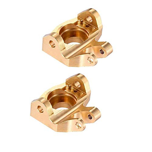Shaluoman 2PCS Brass Front AR44 Steering Knuckles for 1/10 RC Crawler Axial SCX10 II 90046 Upgrade Parts
