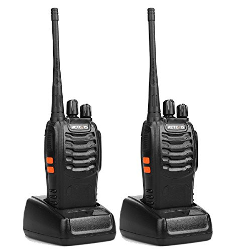 Retevis H-777 Two Way Radio Rechargeable 16CH 2 Way Radio Portable Outdoor Long Range Walkie Talkies with LED Flashlight Radios(Black, 2 Pack)