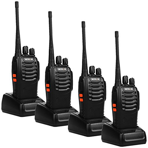 Retevis H-777 Walkie Talkies for Adults Rechargeable 4 Pack, Long Range Two-Way Radios USB Charger 16CH Flashlight Handheld 2 Way Radio