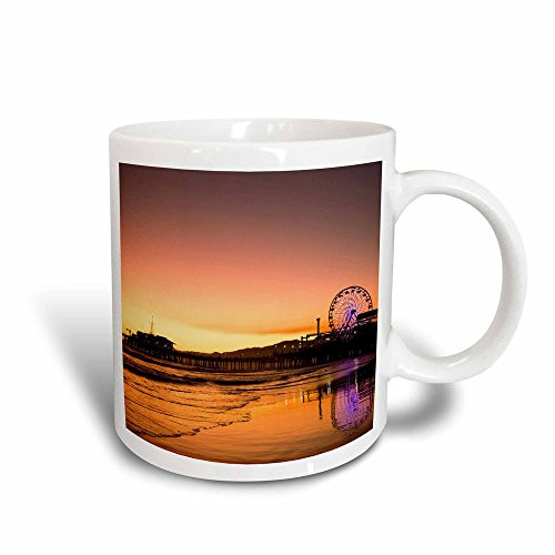 3dRose California, Santa Monica Pier-US05 BJA0432-Jaynes Gallery, Magic Transforming Mug, 11-Ounce