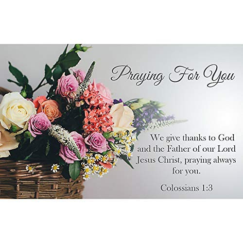 Postcards - Attendance -Praying for You - KJV Scripture - (Pkg. of 25)
