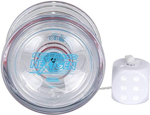 Duncan Toys Freehand Nextgen Yo-Yo [Clear], Unresponsive Pro Level Yo-Yo, Concave Bearing, Standard Counterweight Included (3608XP-CL)