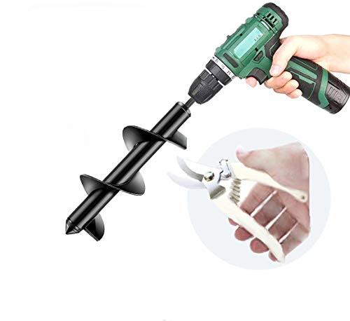 Auger Drill Bit Garden Plant Tool Flower Bulb Auger Spiral Hole Drill Rapid Planter Earth Auger Bit Post or Umbrella Hole Digger for 3/8" Hex Drive Drill (3.2in x 11.8in) Auger Drill Bit Garden Plant Tool Flower Bulb Auger Spiral Hole Drill Rapid Planter Earth Auger Bit Post or Umbrella Hole Digger for 3/8" Hex Drive Drill (3.2in x 11.8in)