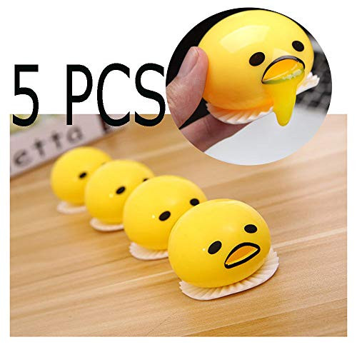 Starhig Emoji Vomit Egg Yolk - Soft & Squishy Stress Relief ?Novelty Gag Toys Spitting Yolk Egg Prank Squeeze Stress Relief Toys 5Pcs
