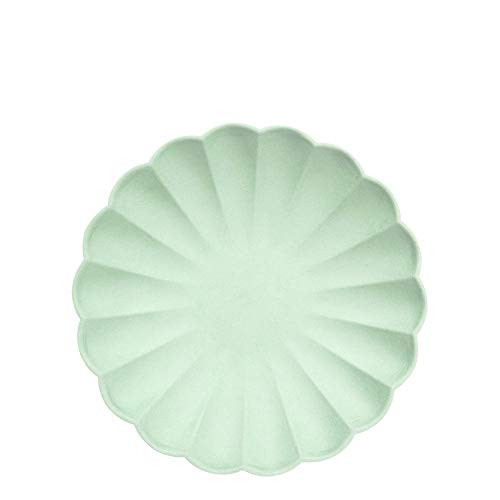 Meri Meri Pale Mint Simply Eco Small Plates - Pack of 6-100% Natural