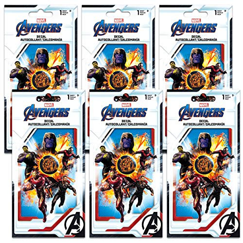 Marvel Avengers Stickers Wall Decals Avengers Endgame Room Decor - 6 Pack Premium Marvel Avengers Room Decorations Avengers Party Favors (Marvel Avengers Party Supplies)